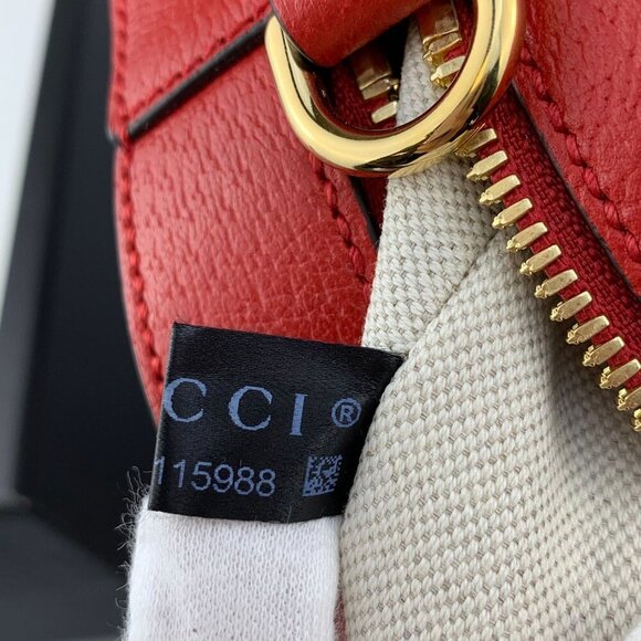 NIB Gucci GG Supreme & Red Leather Apple Shoulder Bag - Picture 15 of 15